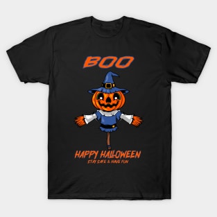 Happy Halloween Boo Pumpkin T-Shirt